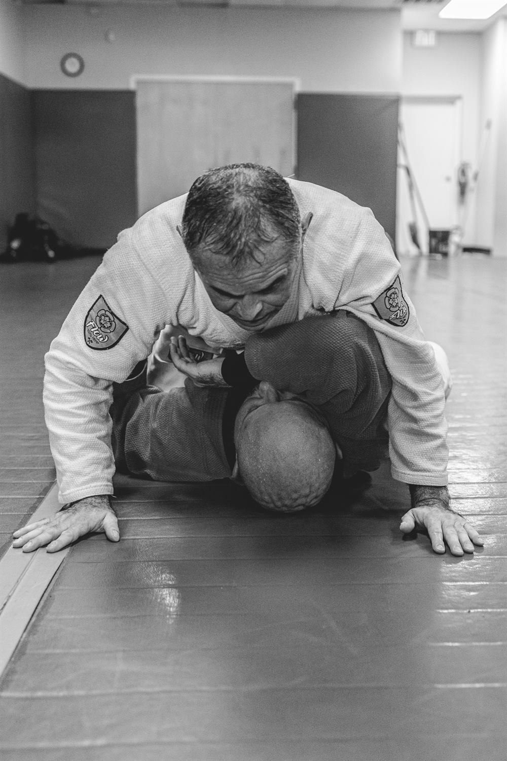 A student training on the mat at Tampa Jiu-Jitsu